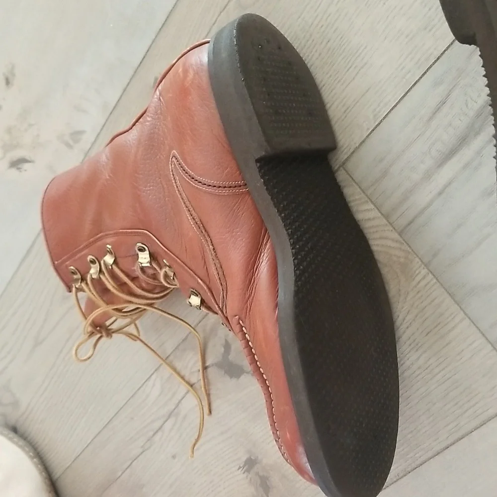 Mens VINTAGE Wards Power House Work Boots Full Leather Sz 10.5 D